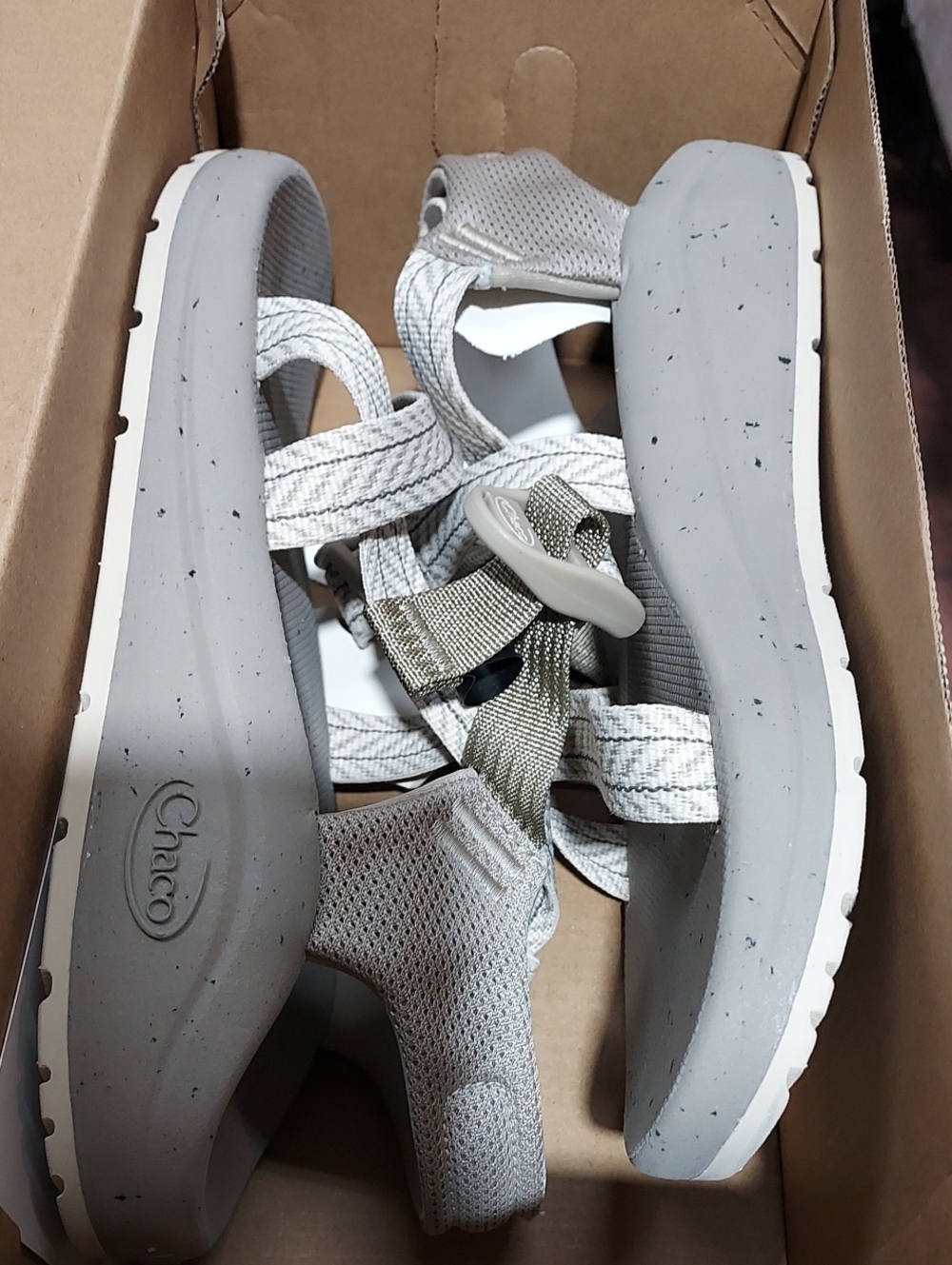 Chaco Women's Light Gray Strappy Sandals